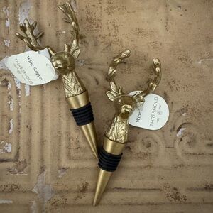 Threshold Gold Deer Bottle Stoppers- Set of 2